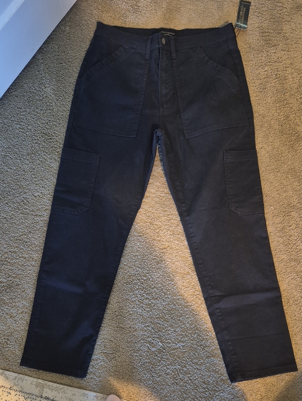 Banana Republic Women's Navy Straight-Leg Utility Pants